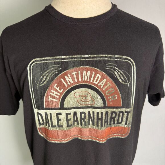 vintage Dale Earnhardt The Intimidator T-Shirt Size Large Black Chase Authentics - Picture 3 of 9